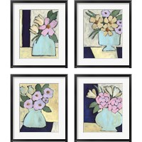 Framed Distressed Bouquet 4 Piece Framed Art Print Set