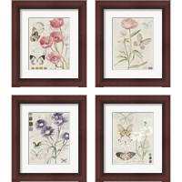 Framed 'Field Notes Florals 4 Piece Framed Art Print Set' border=