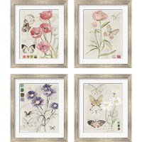 Framed Field Notes Florals 4 Piece Framed Art Print Set