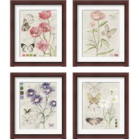 Framed 'Field Notes Florals 4 Piece Framed Art Print Set' border=
