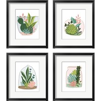 Framed 'Terrarium Cameo 4 Piece Framed Art Print Set' border=