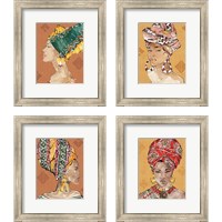 Framed African Flair Warm 4 Piece Framed Art Print Set