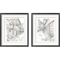 Framed European City Sketch 2 Piece Framed Art Print Set