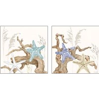 Framed 'Soft Shores 2 Piece Art Print Set' border=