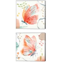 Framed 'Winged Whisper  2 Piece Canvas Print Set' border=