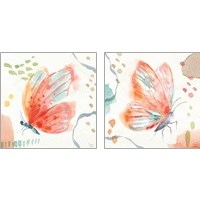 Framed 'Winged Whisper  2 Piece Art Print Set' border=