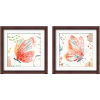 Framed 'Winged Whisper  2 Piece Framed Art Print Set' border=