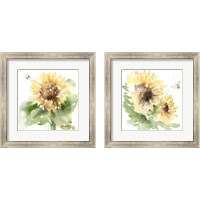Framed 'Sunflower Meadow 2 Piece Framed Art Print Set' border=