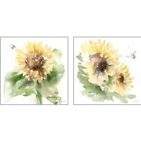 Framed 'Sunflower Meadow 2 Piece Art Print Set' border=