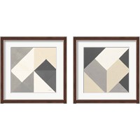 Framed Triangles  2 Piece Framed Art Print Set