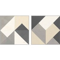 Framed 'Triangles  2 Piece Art Print Set' border=