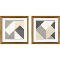 Framed 'Triangles  2 Piece Framed Art Print Set' border=