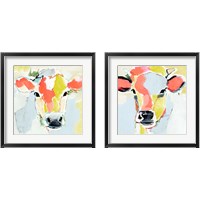 Framed Pastel Cow 2 Piece Framed Art Print Set