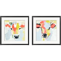 Framed Pastel Cow 2 Piece Framed Art Print Set