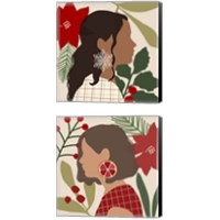 Framed 'Christmas Earring 2 Piece Canvas Print Set' border=