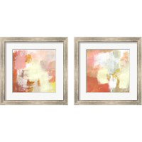 Framed Yellow and Blush 2 Piece Framed Art Print Set