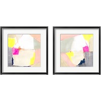 Framed 'Hot Pink Patch 2 Piece Framed Art Print Set' border=