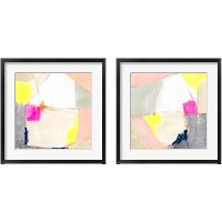 Framed 'Hot Pink Patch 2 Piece Framed Art Print Set' border=