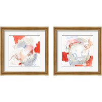 Framed 'Coral Swirl 2 Piece Framed Art Print Set' border=