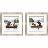 Framed 'Canoe Trip 2 Piece Framed Art Print Set' border=