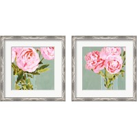 Framed 'Popping Peonies 2 Piece Framed Art Print Set' border=