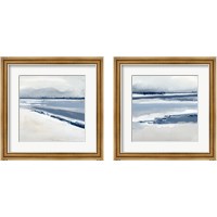 Framed 'Beach Stripes 2 Piece Framed Art Print Set' border=