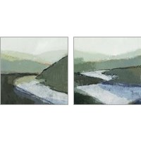 Framed 'Riverbend Landscape 2 Piece Art Print Set' border=