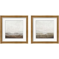 Framed 'Burnished Mountains 2 Piece Framed Art Print Set' border=