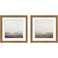 Framed 'Burnished Mountains 2 Piece Framed Art Print Set' border=