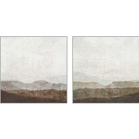 Framed 'Burnished Mountains 2 Piece Art Print Set' border=