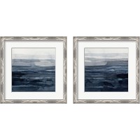 Framed 'Rising Blue  2 Piece Framed Art Print Set' border=