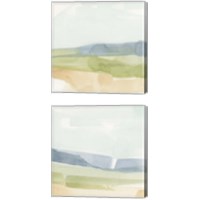 Framed 'Pastel Slopes 2 Piece Canvas Print Set' border=