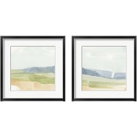 Framed 'Pastel Slopes 2 Piece Framed Art Print Set' border=