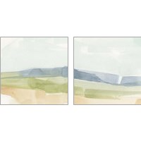Framed 'Pastel Slopes 2 Piece Art Print Set' border=