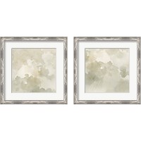 Framed 'Warm Clouds Abstract 2 Piece Framed Art Print Set' border=