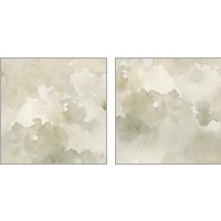 Framed Warm Clouds Abstract 2 Piece Art Print Set
