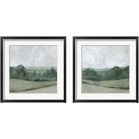 Framed 'Soft Evening Landscape 2 Piece Framed Art Print Set' border=