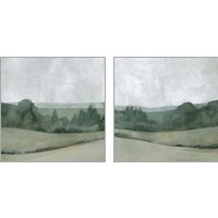 Framed 'Soft Evening Landscape 2 Piece Art Print Set' border=