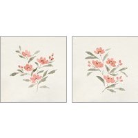Framed 'Sweet Florals 2 Piece Art Print Set' border=