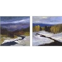 Framed 'Mountain Colors 2 Piece Art Print Set' border=