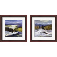 Framed 'Winter  2 Piece Framed Art Print Set' border=