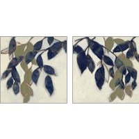 Framed 'Entwined Leaves 2 Piece Art Print Set' border=