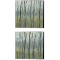 Framed 'Transitional Treeline 2 Piece Canvas Print Set' border=