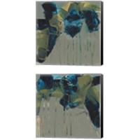 Framed 'Deconstructed Blues 2 Piece Canvas Print Set' border=