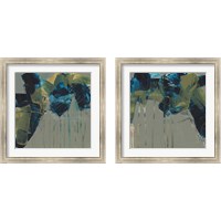 Framed 'Deconstructed Blues 2 Piece Framed Art Print Set' border=