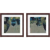 Framed 'Deconstructed Blues 2 Piece Framed Art Print Set' border=