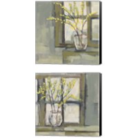 Framed 'Sign of Spring 2 Piece Canvas Print Set' border=