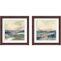 Framed 'Coastline Vignette 2 Piece Framed Art Print Set' border=