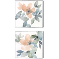 Framed 'Water and Petals 2 Piece Canvas Print Set' border=