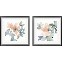 Framed 'Water and Petals 2 Piece Framed Art Print Set' border=